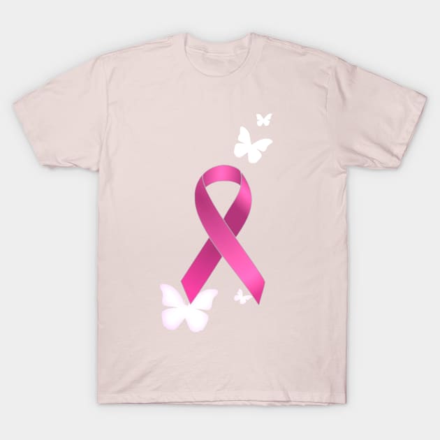 Pink Ribbon T-Shirt by AlondraHanley